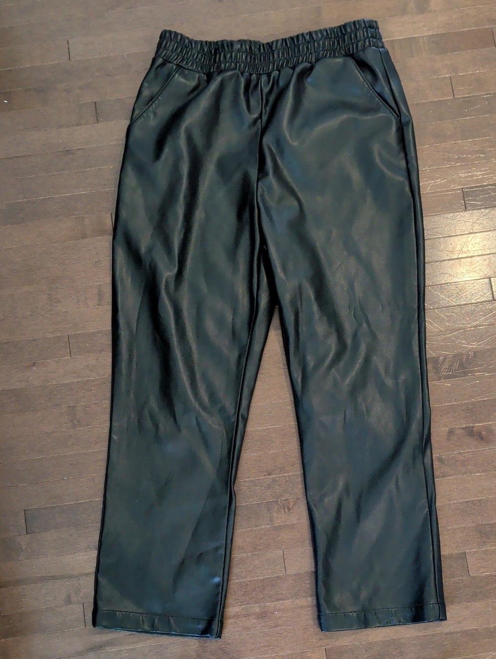 Smash + Tess Black Faux Leather Joggers